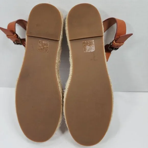 Madewell Malia Asymmetrical Espadrille women strappy Leather Sandals Size 8 - Picture 8 of 14